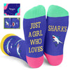 Shark Gifts for Women Girls - Crazy Shark Socks Ocean Gifts, Marine Shark Socks Animal Socks