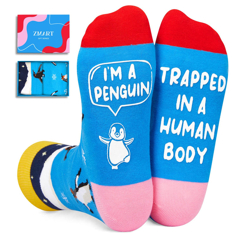 Funny Penguin Socks for Women Men Crazy Socks, Penguin Gifts Ocean Gifts, Ocean Socks Penguin Socks Animal Socks