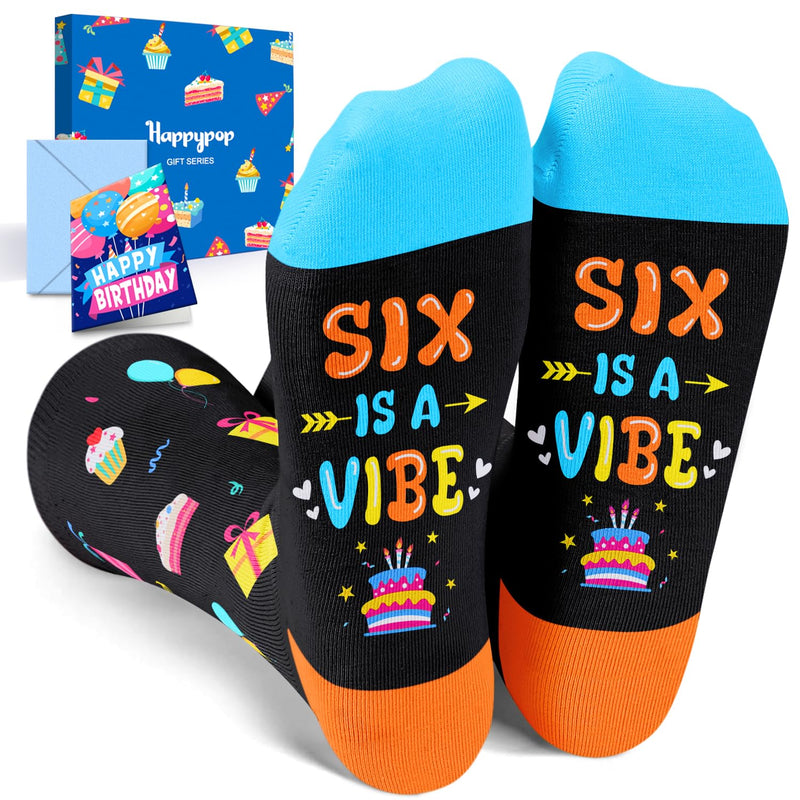 6th Birthday Gifts Socks Ideas - Gift Ideas for Girls Boys Age 6, Presents for 6 Year Olds, Six Year Old Gifts for Kids