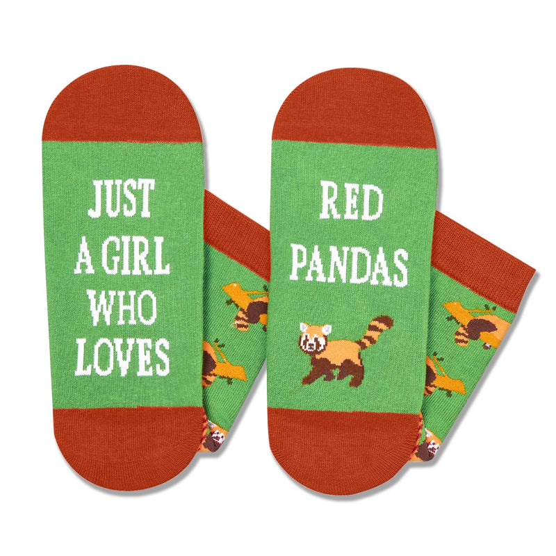 Funny Red Panda Gifts - Racoon Socks for Women Girls, Red Panda Socks Panda Racoon Socks Novelty Socks for Teenager Girls