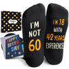 60th Years Old Birthday Gifts for Men - Socks for 60 Year Olds, Gift Ideas for 60 Year Old Man Woman, 60th Birthday Socks Black