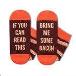 Zmart Bacon Gifts Bacon Socks Men Women - Silly Socks Silly Gifts, If You Can Read This