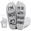 42nd Birthday Gifts Ideas for Men - Socks for 42 Year Old Middle Aged Man, 42nd Birthday Gifts for Him, 42 Year Old Gifts for Male