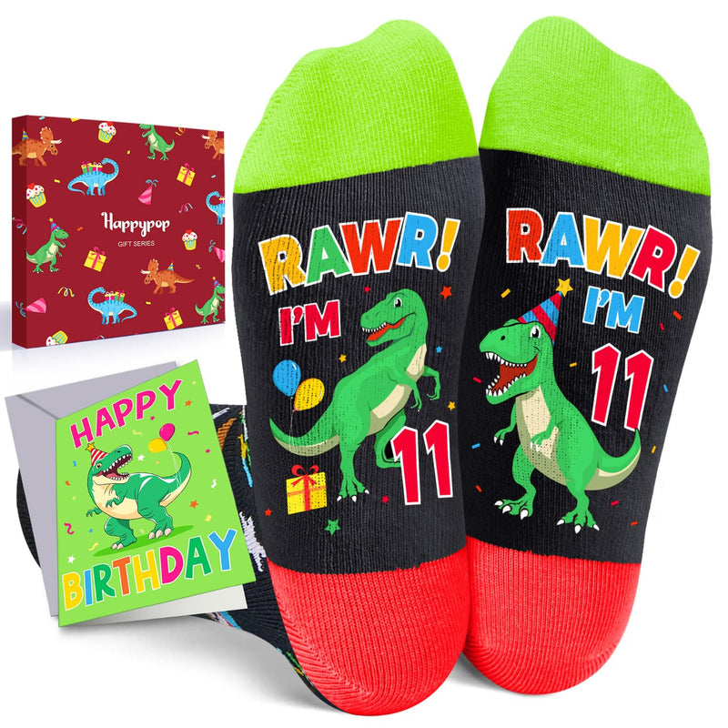 11th Birthday Socks Ideas - 11 Year Old Gifts for Kids, Gifts for Tween Boys Girls Age 11, Birthday Gift Box with Greeting Card