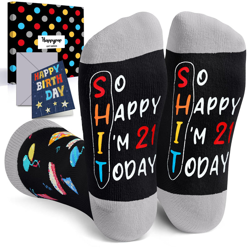 21st Birthday Gifts Socks Ideas - Socks for 21 Year Olds Women Men, Best Gifts for 21 Year Olds Male Female, 21st Birthday Socks