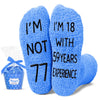 77th Years Old Birthday Gifts - Gifts for Elderly in Their 77s, Gift Ideas for 77 Year Old Man Woman, 77th Birthday Socks for Men Women