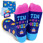 10 Year Old Birthday Gifts Ideas Socks - Gifts for Tween Girls Boys Age 10, Presents for 10 Year Olds, Ten Year Old Gifts for Kids