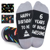 6th Birthday Gifts for Boys - Socks for Boys Girls Age 6, Presents for 6 Year Olds, 6 Year Old Boy Gift Ideas, Black