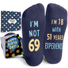 69th Years Old Birthday Gifts for Men - Socks for 69 Year Olds, Gift Ideas for 69 Year Old Man Woman, 69th Birthday Socks