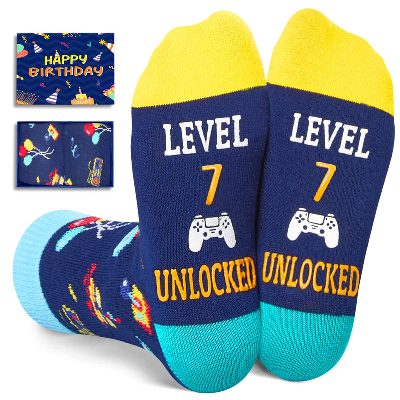 7th Years Old Birthday Gifts for Boys - Socks for Boys Girls Age 7, Seven Year Old Gifts for Kids, Presents for 7 Year Olds, 7 Year Old Gift Ideas