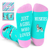 Funny Huskies Socks for Girls - Crazy Gifts Silly Fun Weird Gifts Huskies Gifts