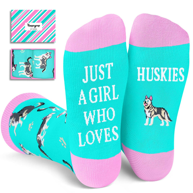 Funny Huskies Socks for Girls - Crazy Gifts Silly Fun Weird Gifts Huskies Gifts