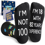 100th Birthday Gifts for Men - Socks for 100 Year Old Woman, 100 Birthday Gifts for 100 Year Old Elderly Man