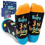 3rd Birthday Gifts Socks Ideas - Three Year Old Gifts for Kids, Presents for 3 Year Olds, Gifts for Boys Girls Age 3, Toddler Socks 3t