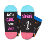 HAPPYPOP Singing Gifts for Women Girls - Funny Music Gifts for Teens, Music Singing Socks Singers