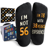 56th Years Old Birthday Gifts for Men - Socks for 56 Year Olds, Gift Ideas for 56 Year Old Man Woman, 56th Birthday Socks