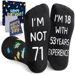 71st Birthday Gifts for Men - Socks for 71 Year Old Woman, 71 Birthday Gifts for 71 Year Old Elderly Man