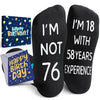 76th Birthday Gifts for Men - Socks for 76 Year Old Woman, 76 Birthday Gifts for 76 Year Old Elderly Man