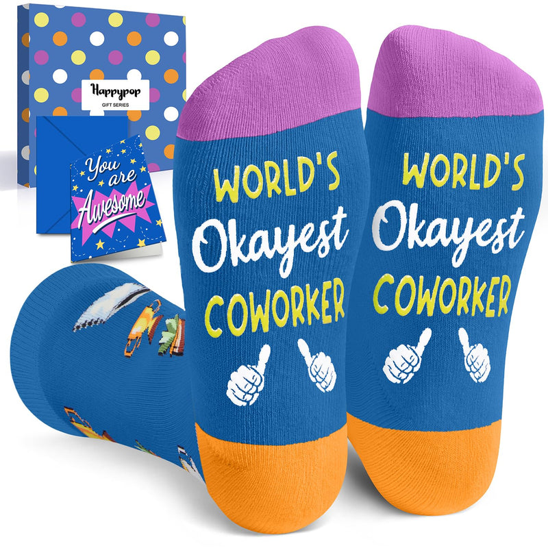 Coworkers Gifts Ideas Socks- Coworker Gifts for Women Men, Office Gifts for Coworkers, Funny Small Gifts for Coworkers