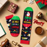 Christmas Gifts Stocking Socks For Men - Secret Santa Socks Xmas Stocking Stuffers For Him Dad Lawyer Law Student Attorney