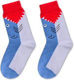 Animal Lover Gifts for Boys Girls - Funny Socks Kids, Novelty Shark Socks 10-12 Years