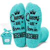 December Birthday Gifts for Women - Birthday Socks Birthday Queen Socks, Socks for Her Female In Green