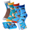 HAPPYPOP Novelty Silly Crazy Little Boys Birthday Socks Kids Animal Socks, Funny Birthday Gifts for Teen Boys, Corgi Gifts 7-9 Years