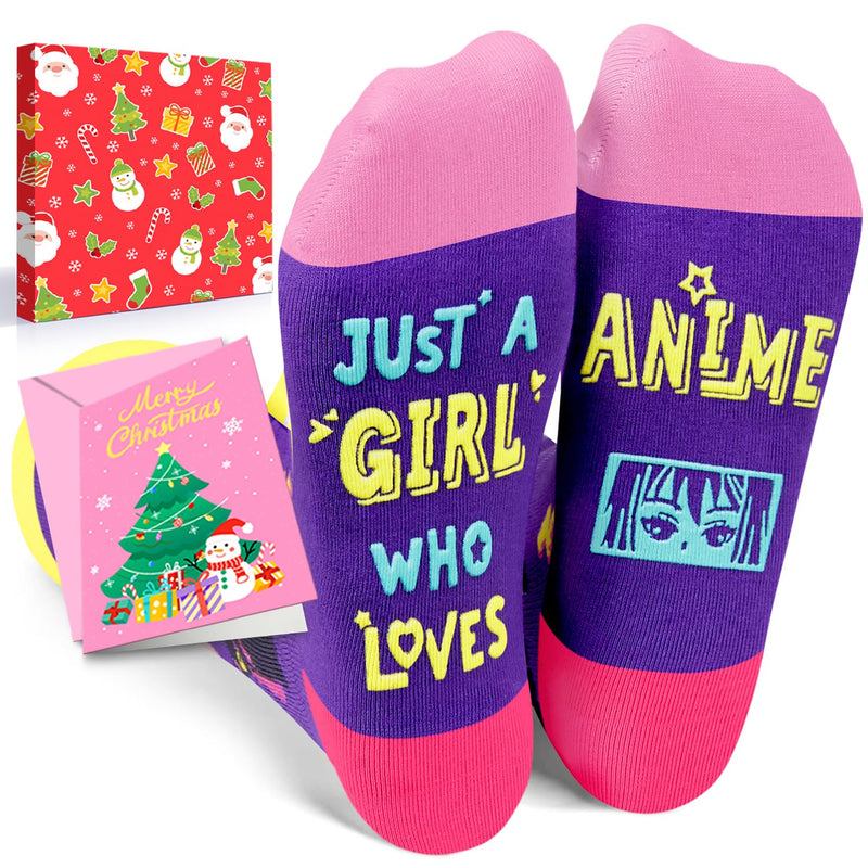 Anime Gifts for Women Teen Girls - Funny Christmas Anime Socks for Girls Anime Stuff Anime Merch