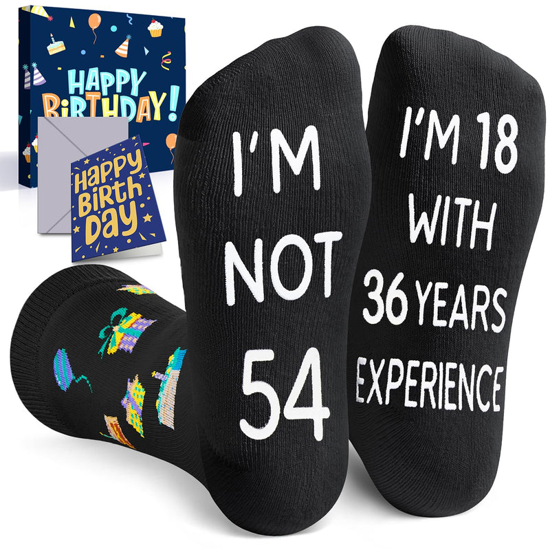 54th Years Old Birthday Gifts for Men - Socks for 54 Year Olds, Gift Ideas for 54 Year Old Man Woman, 54th Birthday Gifts