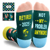 HAPPYPOP Retirement Gifts Ideas Socks - Retired Socks, 2025 Retirement Gifts for Women Men Retired Gifts