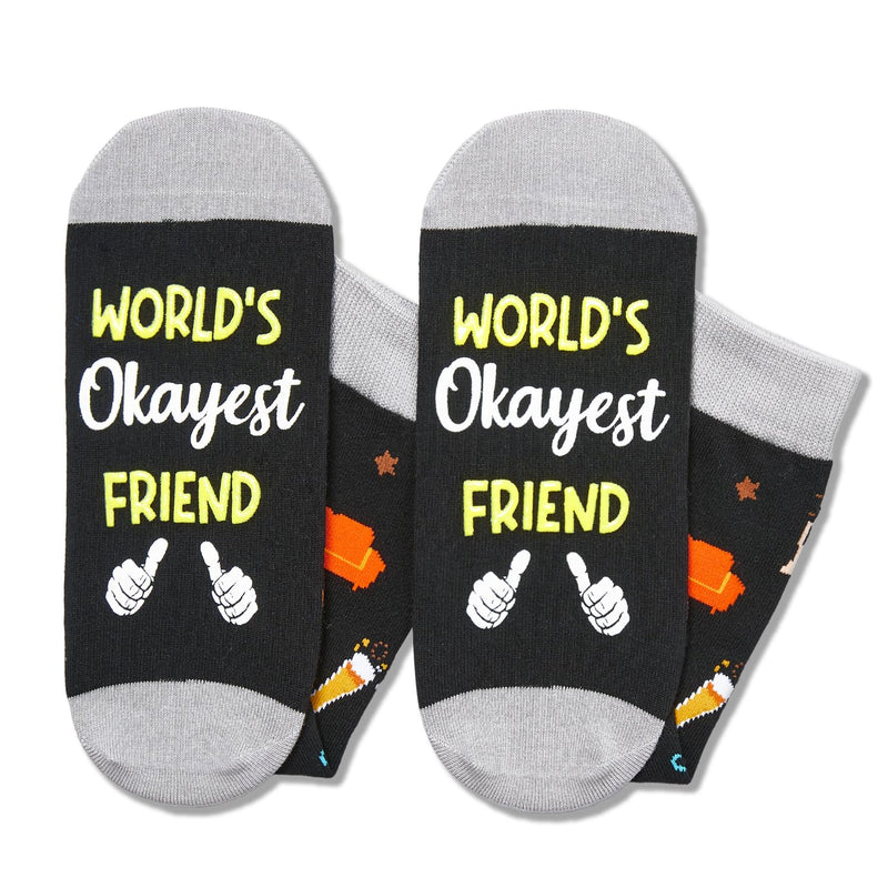 HAPPYPOP Friend Gifts Idea Socks For Men - Friendship Gifts for Men Women, Gifts for Friends, Friendship Gifts Socks, Friend Socks With Greeting Card