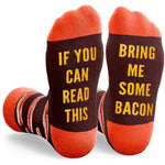 Zmart Bacon Gifts Bacon Socks Men - Silly Socks Silly Gifts, If You Can Read This