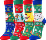 Christmas Gifts Stocking Socks for 2-3 Years Old Kids - Xmas Socks 4 Pack, Stocking Stuffers for Teen Boy Girl