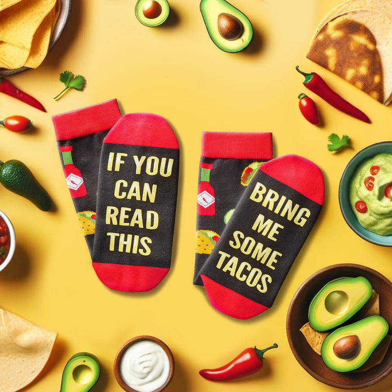 HAPPYPOP Taco Socks For Men - Funny Taco Gifts Mexican Dad, Food Socks Men, Bring Me Tacos, Mexican Socks