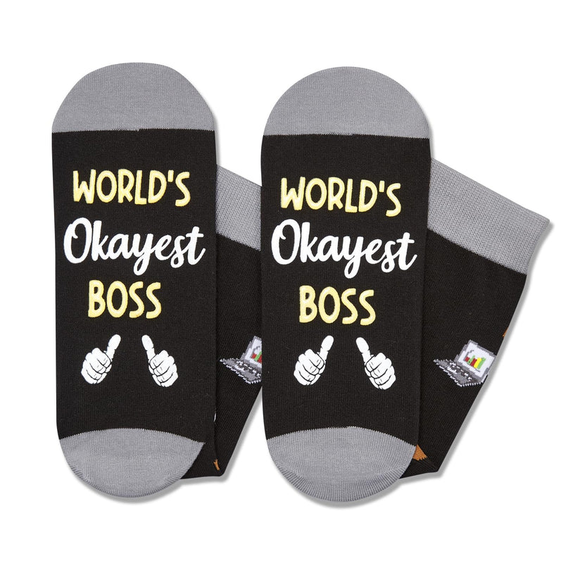 Boss Gifts Socks Ideas for Men - Boss Gifts For Men Women, Cool Boss Gifts Male Female, Best Boss Retirement Gifts With Greeting Card