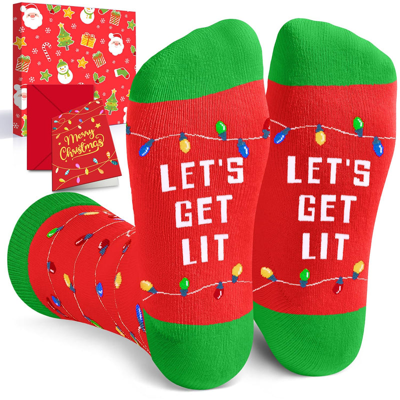 Christmas Gifts Stocking Socks for Women - Christmas Secret Santa Light Up Socks Xmas Stocking Stuffers for Teen Boys Girls