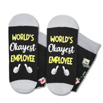 HAPPYPOP Employee Gifts Idea Socks For Men - Employee Appreciation Gifts for Men Women, Office Socks With Greeting Card