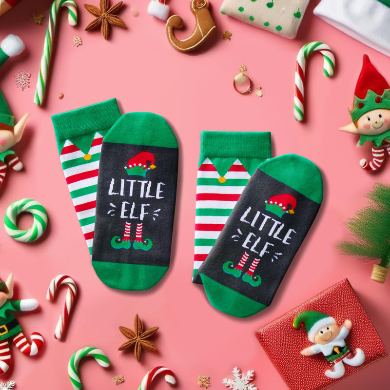 Christmas Gifts Stocking Socks For Men Women - Secret Santa Socks Xmas Stocking Stuffers for Mom Dad, Elf Christmas Socks