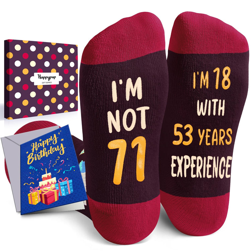 71th Years Old Birthday Gifts for Men - Socks for 71 Year Olds, Gift Ideas for 71 Year Old Man Woman, 71th Birthday Socks