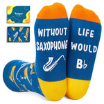 Saxophone Socks for Men Women - Crazy Saxophone Gifts Players Gifts, Percussion Musician Socks