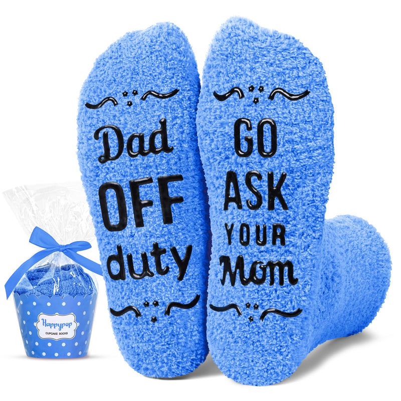 HAPPYPOP Cool Gifts For Dad Father Him - Funny Dad Socks, Funny Dad Gifts Father Gifts From Son Daughter