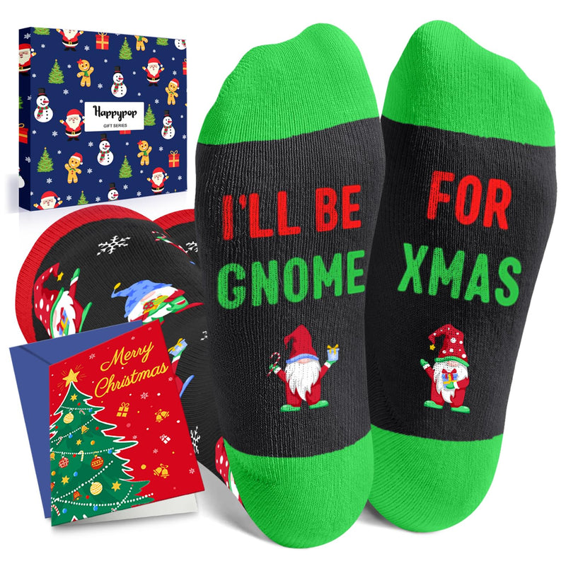 Christmas Gifts Stocking Socks for 10-12 Years Old Girls - Gnome Knee High Christmas Socks for Kids, Gnome Gifts for Preteen