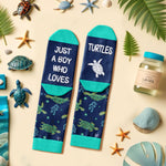 HAPPYPOP Turtle Tortoise Gifts for Teen Boys - Ocean Animal Lover Gifts for Adult, Turtle Socks Kids 13-18 Years