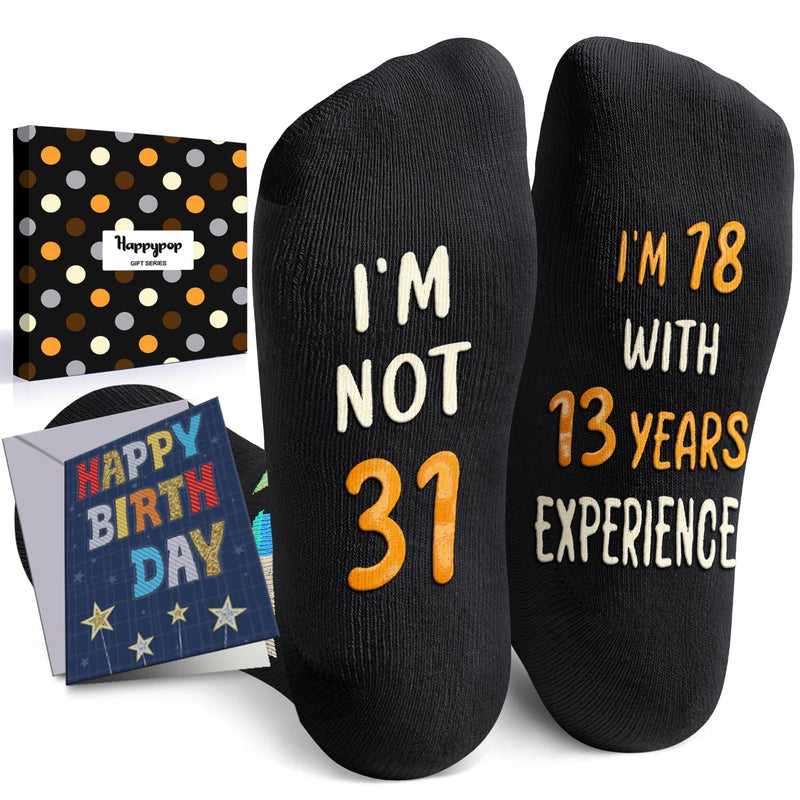 31st Years Old Birthday Gifts for Men - Socks for 31 Year Olds, Gift Ideas for 31 Year Old Man Woman, 31st Birthday Socks