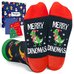 Christmas Gifts Stocking Socks for Teen Boys Girls - Dinosaur Socks Xmas Stocking Stuffers