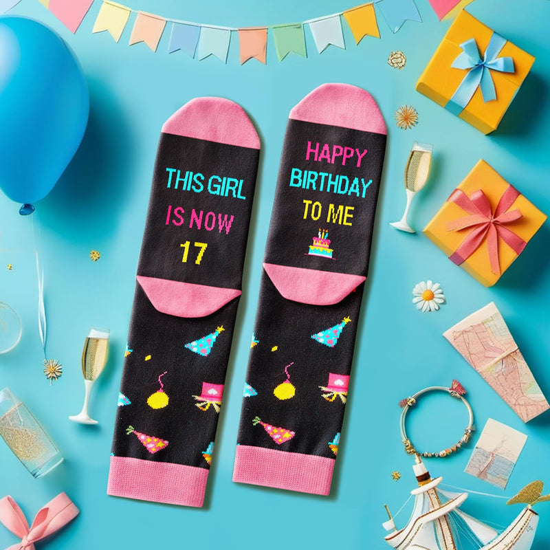 17th Birthday Gifts Socks Ideas - 17 Year Old Birthday Gifts for Teen Girls, Gifts for 17 Year Olds