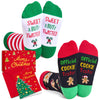 Christmas Gifts Stocking Socks for Kids - Gingerbread Candy Cane Socks for Boys Girls, Xmas Stocking Stuffers