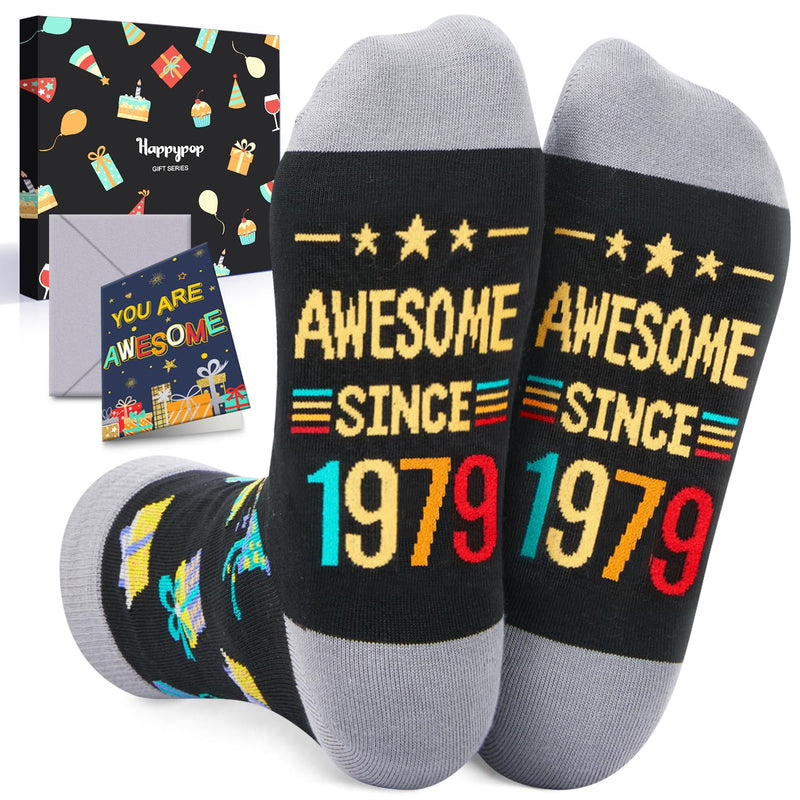 1979 Birthday Gift Ideas for Men Women - Socks for 45 Year Old Middle Aged Man Woman, Best Gifts for 45 Year Olds, 45th Birthday Gifts for Him Her