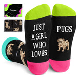 Funny Pugs Socks for Girls - Crazy Pugs Gifts Silly Fun Weird Gifts