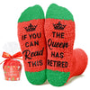 Retirement Gifts Ideas Socks for Women - Retired Socks Fuzzy Socks, Retirement Gifts for Women Men, Retired Queen Gifts